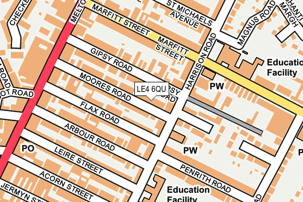 LE4 6QU map - OS OpenMap – Local (Ordnance Survey) LE4 6QU map - OS OpenMap – Local (Ordnance Survey)
