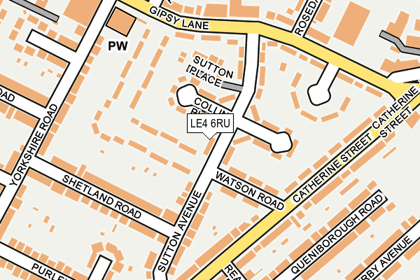 LE4 6RU map - OS OpenMap – Local (Ordnance Survey) LE4 6RU map - OS OpenMap – Local (Ordnance Survey)