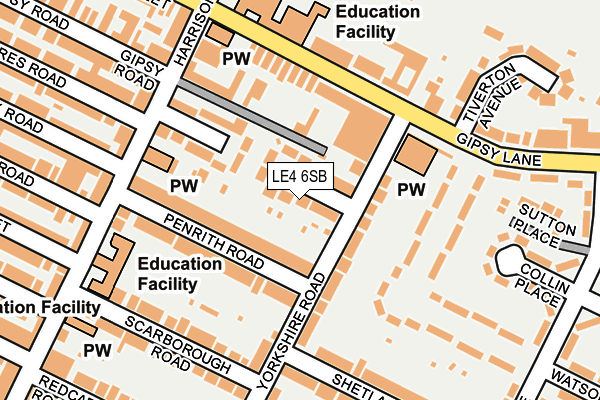 LE4 6SB map - OS OpenMap – Local (Ordnance Survey) LE4 6SB map - OS OpenMap – Local (Ordnance Survey)