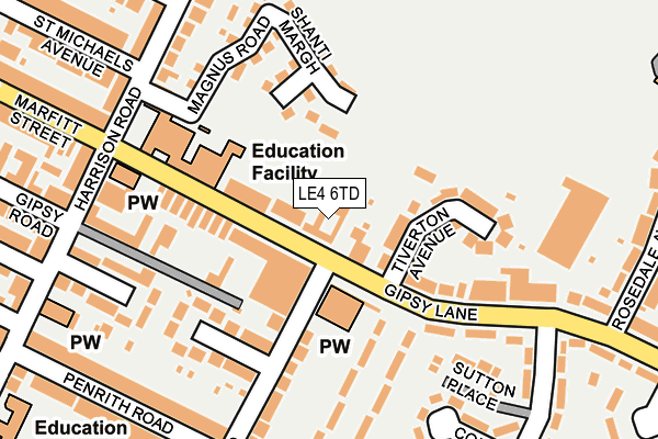 LE4 6TD map - OS OpenMap – Local (Ordnance Survey) LE4 6TD map - OS OpenMap – Local (Ordnance Survey)