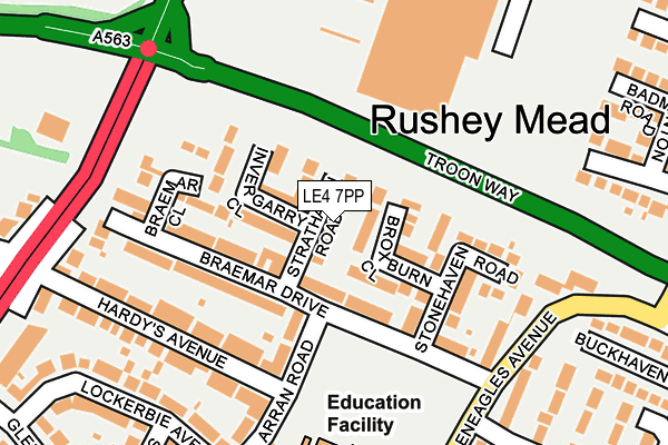 LE4 7PP map - OS OpenMap – Local (Ordnance Survey) LE4 7PP map - OS OpenMap – Local (Ordnance Survey)