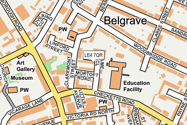 LE4 7QR map - OS OpenMap – Local (Ordnance Survey) LE4 7QR map - OS OpenMap – Local (Ordnance Survey)