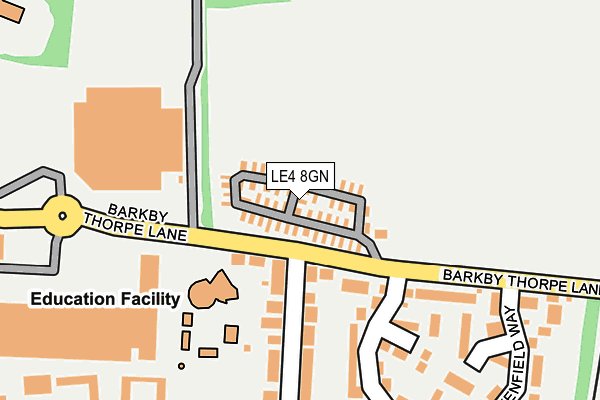 LE4 8GN map - OS OpenMap – Local (Ordnance Survey) LE4 8GN map - OS OpenMap – Local (Ordnance Survey)