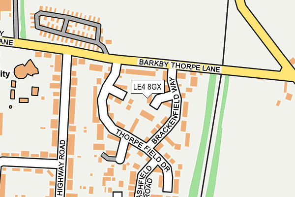 LE4 8GX map - OS OpenMap – Local (Ordnance Survey) LE4 8GX map - OS OpenMap – Local (Ordnance Survey)