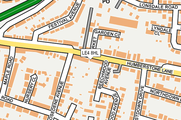 LE4 8HL map - OS OpenMap – Local (Ordnance Survey) LE4 8HL map - OS OpenMap – Local (Ordnance Survey)