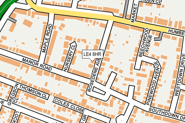 LE4 8HR map - OS OpenMap – Local (Ordnance Survey) LE4 8HR map - OS OpenMap – Local (Ordnance Survey)