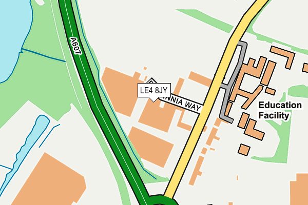 LE4 8JY map - OS OpenMap – Local (Ordnance Survey) LE4 8JY map - OS OpenMap – Local (Ordnance Survey)