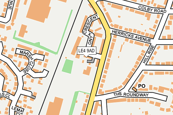 LE4 9AD map - OS OpenMap – Local (Ordnance Survey) LE4 9AD map - OS OpenMap – Local (Ordnance Survey)