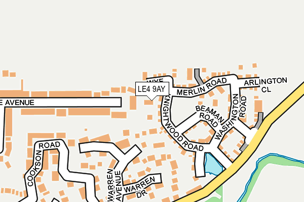 LE4 9AY map - OS OpenMap – Local (Ordnance Survey) LE4 9AY map - OS OpenMap – Local (Ordnance Survey)