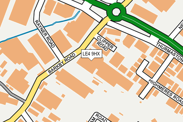 LE4 9HX map - OS OpenMap – Local (Ordnance Survey) LE4 9HX map - OS OpenMap – Local (Ordnance Survey)