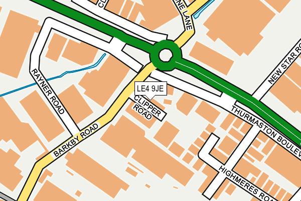 LE4 9JE map - OS OpenMap – Local (Ordnance Survey) LE4 9JE map - OS OpenMap – Local (Ordnance Survey)