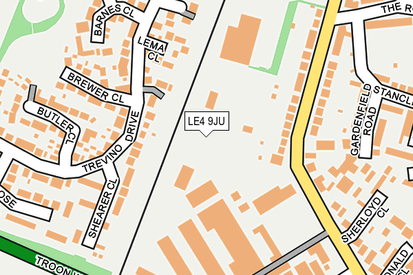 LE4 9JU map - OS OpenMap – Local (Ordnance Survey) LE4 9JU map - OS OpenMap – Local (Ordnance Survey)