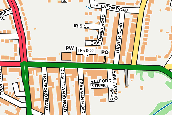 LE5 0QG map - OS OpenMap – Local (Ordnance Survey)