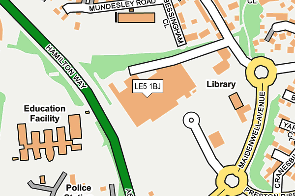 LE5 1BJ map - OS OpenMap – Local (Ordnance Survey) LE5 1BJ map - OS OpenMap – Local (Ordnance Survey)