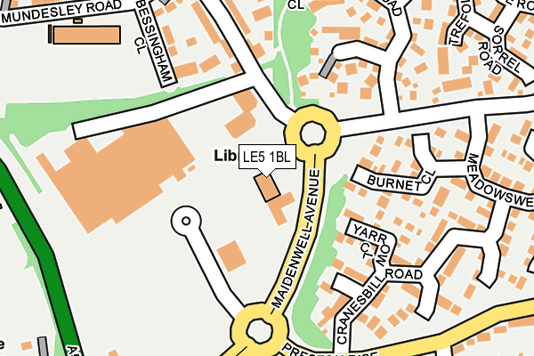 LE5 1BL map - OS OpenMap – Local (Ordnance Survey) LE5 1BL map - OS OpenMap – Local (Ordnance Survey)
