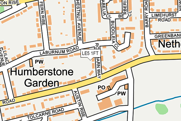 LE5 1FT map - OS OpenMap – Local (Ordnance Survey) LE5 1FT map - OS OpenMap – Local (Ordnance Survey)
