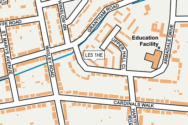 LE5 1HE map - OS OpenMap – Local (Ordnance Survey) LE5 1HE map - OS OpenMap – Local (Ordnance Survey)