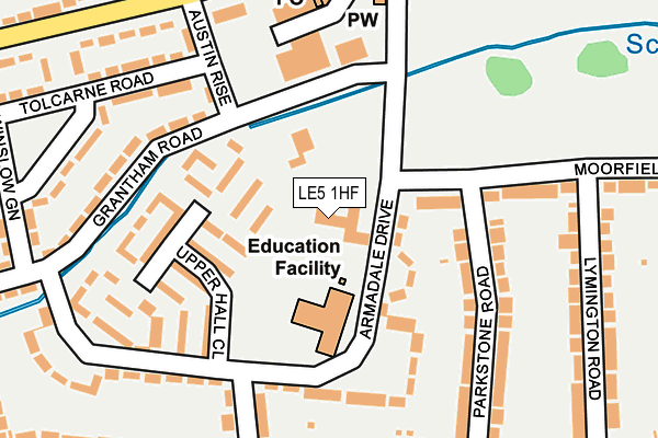 LE5 1HF map - OS OpenMap – Local (Ordnance Survey) LE5 1HF map - OS OpenMap – Local (Ordnance Survey)