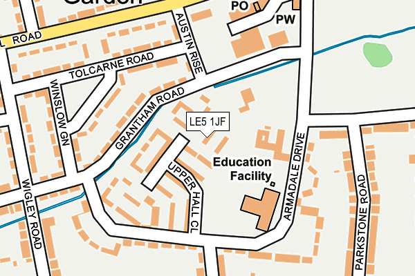 LE5 1JF map - OS OpenMap – Local (Ordnance Survey) LE5 1JF map - OS OpenMap – Local (Ordnance Survey)