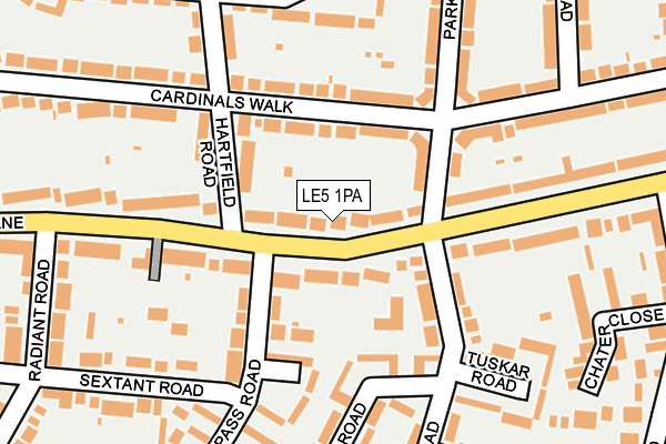 LE5 1PA map - OS OpenMap – Local (Ordnance Survey) LE5 1PA map - OS OpenMap – Local (Ordnance Survey)