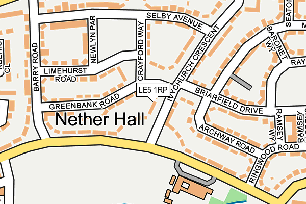 LE5 1RP map - OS OpenMap – Local (Ordnance Survey) LE5 1RP map - OS OpenMap – Local (Ordnance Survey)