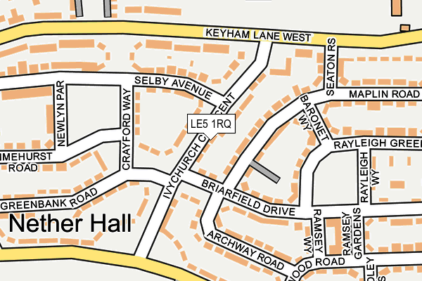 LE5 1RQ map - OS OpenMap – Local (Ordnance Survey) LE5 1RQ map - OS OpenMap – Local (Ordnance Survey)