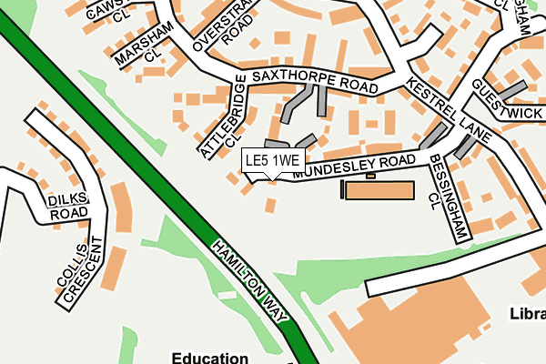 LE5 1WE map - OS OpenMap – Local (Ordnance Survey) LE5 1WE map - OS OpenMap – Local (Ordnance Survey)