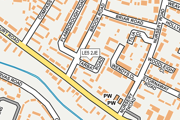 LE5 2JE map - OS OpenMap – Local (Ordnance Survey) LE5 2JE map - OS OpenMap – Local (Ordnance Survey)