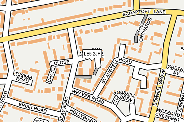LE5 2JF map - OS OpenMap – Local (Ordnance Survey) LE5 2JF map - OS OpenMap – Local (Ordnance Survey)