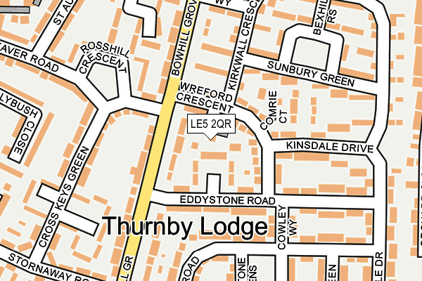 LE5 2QR map - OS OpenMap – Local (Ordnance Survey) LE5 2QR map - OS OpenMap – Local (Ordnance Survey)