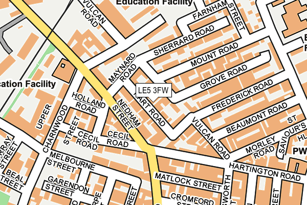 LE5 3FW map - OS OpenMap – Local (Ordnance Survey) LE5 3FW map - OS OpenMap – Local (Ordnance Survey)