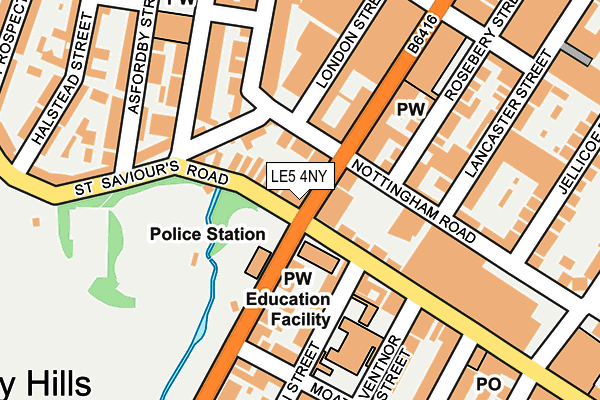 LE5 4NY map - OS OpenMap – Local (Ordnance Survey) LE5 4NY map - OS OpenMap – Local (Ordnance Survey)