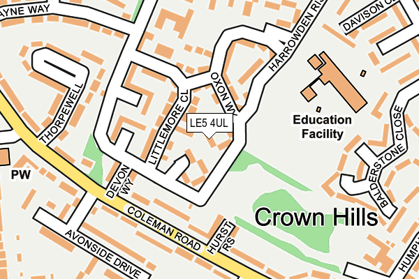 LE5 4UL map - OS OpenMap – Local (Ordnance Survey) LE5 4UL map - OS OpenMap – Local (Ordnance Survey)