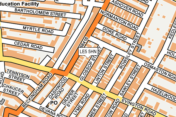 LE5 5HN map - OS OpenMap – Local (Ordnance Survey) LE5 5HN map - OS OpenMap – Local (Ordnance Survey)