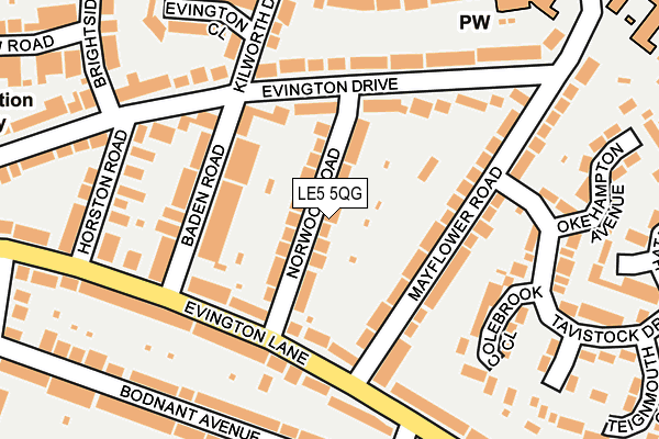 LE5 5QG map - OS OpenMap – Local (Ordnance Survey) LE5 5QG map - OS OpenMap – Local (Ordnance Survey)