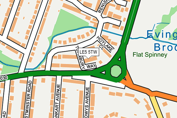 LE5 5TW map - OS OpenMap – Local (Ordnance Survey) LE5 5TW map - OS OpenMap – Local (Ordnance Survey)