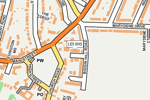 LE5 6HS map - OS OpenMap – Local (Ordnance Survey) LE5 6HS map - OS OpenMap – Local (Ordnance Survey)