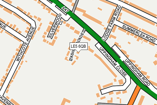LE5 6QB map - OS OpenMap – Local (Ordnance Survey) LE5 6QB map - OS OpenMap – Local (Ordnance Survey)