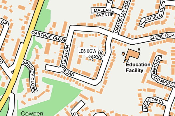 LE6 0GW map - OS OpenMap – Local (Ordnance Survey) LE6 0GW map - OS OpenMap – Local (Ordnance Survey)