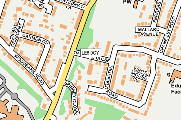 LE6 0GY map - OS OpenMap – Local (Ordnance Survey) LE6 0GY map - OS OpenMap – Local (Ordnance Survey)