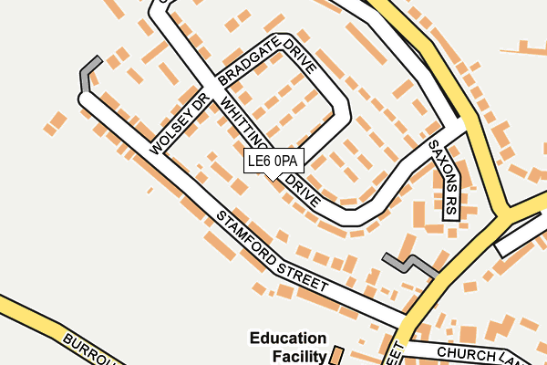 LE6 0PA map - OS OpenMap – Local (Ordnance Survey) LE6 0PA map - OS OpenMap – Local (Ordnance Survey)