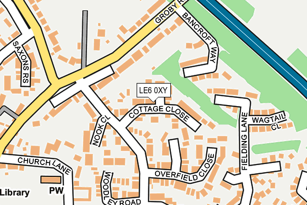 LE6 0XY map - OS OpenMap – Local (Ordnance Survey)
