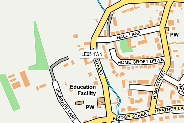 LE65 1WN map - OS OpenMap – Local (Ordnance Survey)