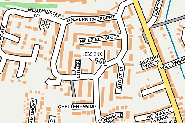 LE65 2NX map - OS OpenMap – Local (Ordnance Survey) LE65 2NX map - OS OpenMap – Local (Ordnance Survey)
