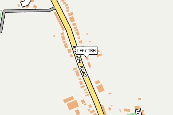 LE67 1BH map - OS OpenMap – Local (Ordnance Survey)