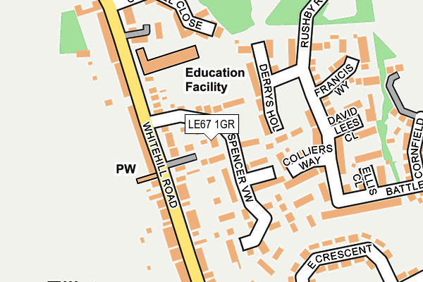 LE67 1GR map - OS OpenMap – Local (Ordnance Survey) LE67 1GR map - OS OpenMap – Local (Ordnance Survey)
