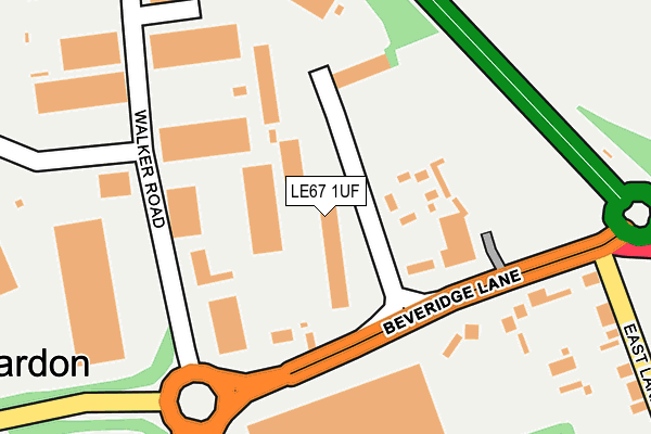 LE67 1UF map - OS OpenMap – Local (Ordnance Survey) LE67 1UF map - OS OpenMap – Local (Ordnance Survey)