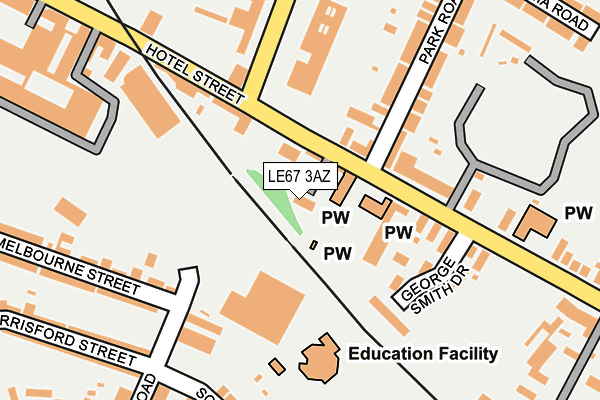LE67 3AZ map - OS OpenMap – Local (Ordnance Survey) LE67 3AZ map - OS OpenMap – Local (Ordnance Survey)