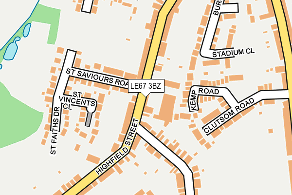 LE67 3BZ map - OS OpenMap – Local (Ordnance Survey) LE67 3BZ map - OS OpenMap – Local (Ordnance Survey)