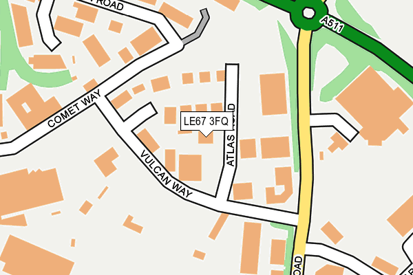 LE67 3FQ map - OS OpenMap – Local (Ordnance Survey) LE67 3FQ map - OS OpenMap – Local (Ordnance Survey)
